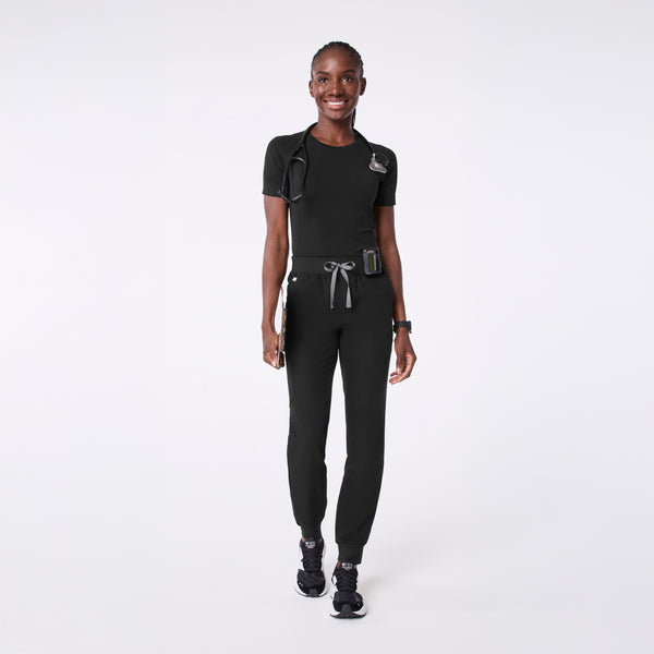 Women's Black Salta  - Short-Sleeve Underscrub