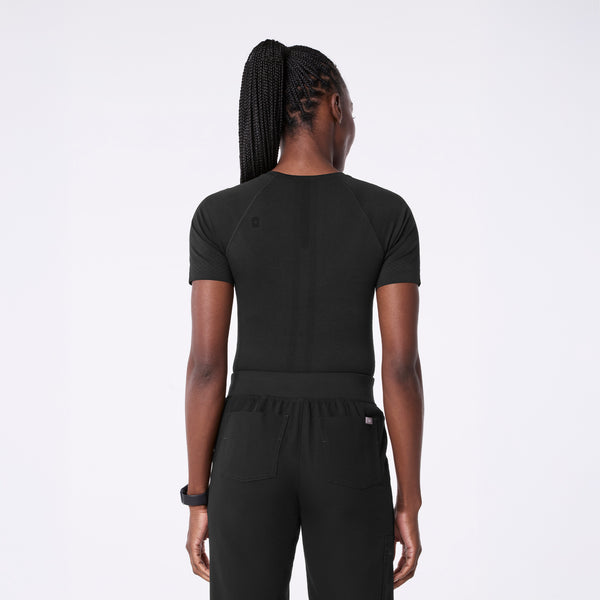 Women's Black Salta  - Short-Sleeve Underscrub