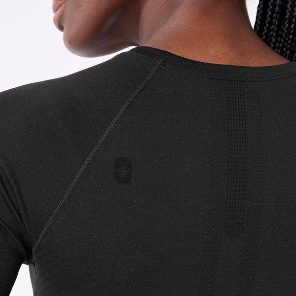 Women's Black Salta  - Short-Sleeve Underscrub