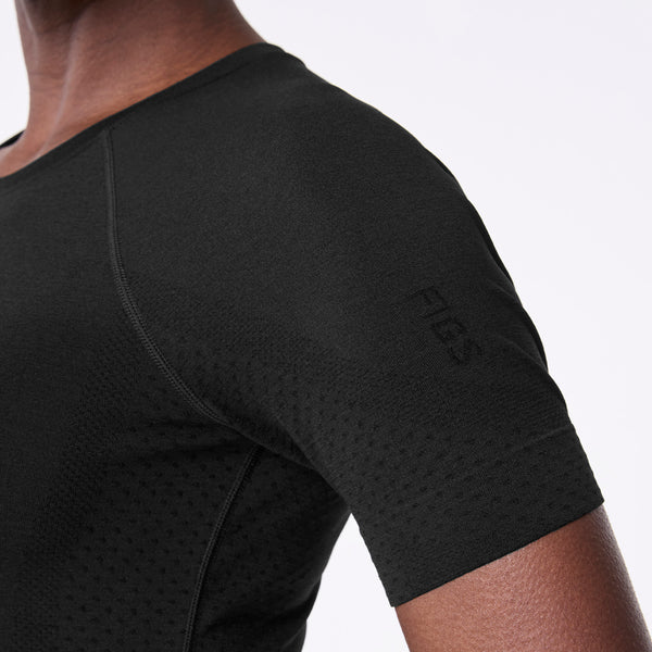 Women's Black Salta  - Short-Sleeve Underscrub
