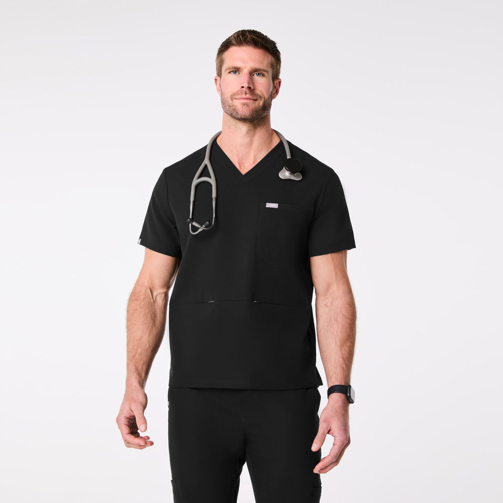 men's Black Paltz V-Neck - Scrub Top
