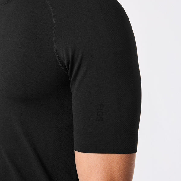 men's Black Makato Seamless - Shortsleeve Underscrub