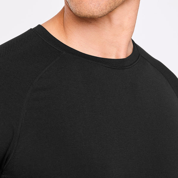 men's Black Makato Seamless - Shortsleeve Underscrub
