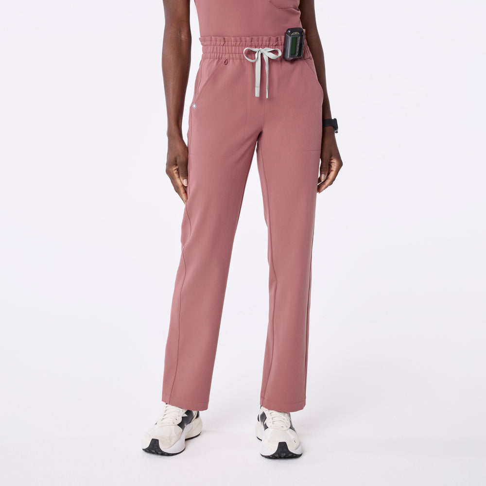 women's Mauve Davia High Waisted Straight Leg - Scrub Pant