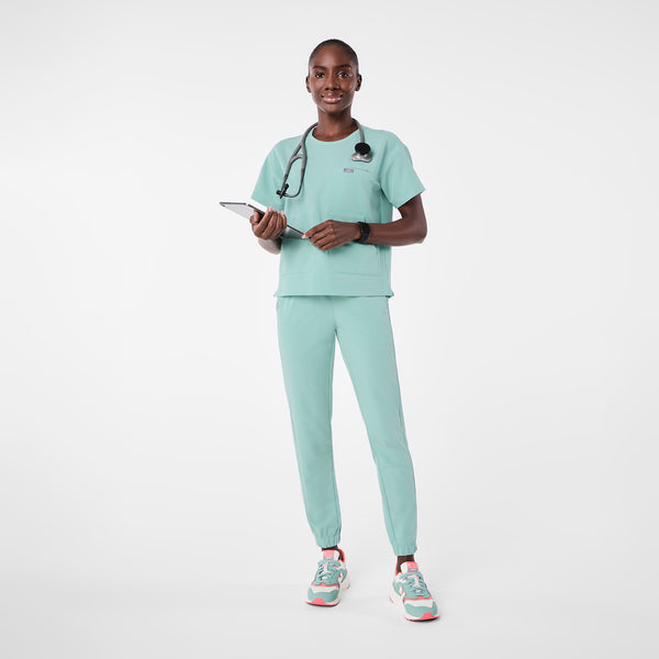 Women's Seaglass Canela Crewneck - Scrub Top