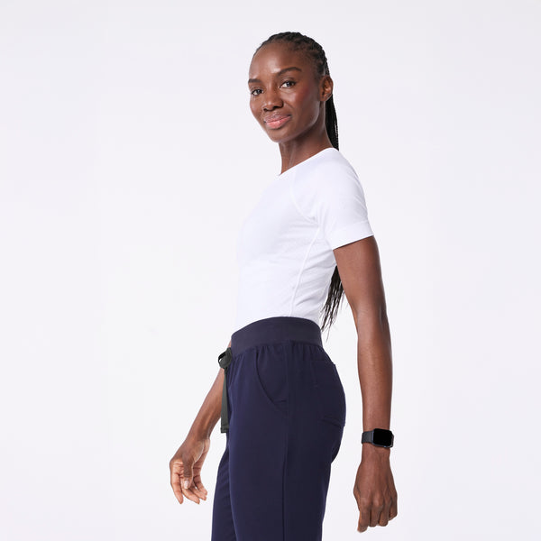 Women's White Salta  - Short-Sleeve Underscrub