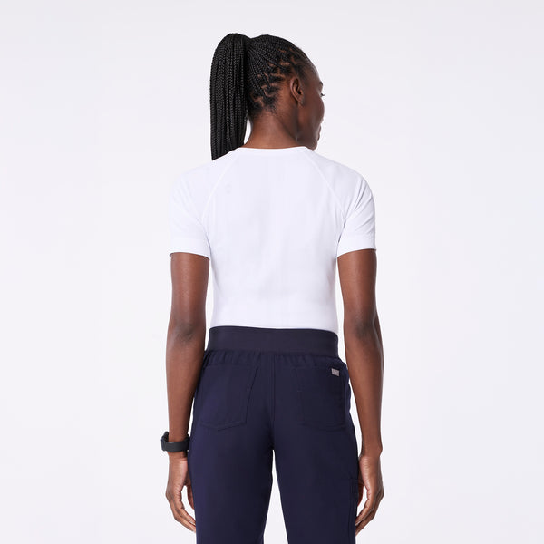 Women's White Salta  - Short-Sleeve Underscrub