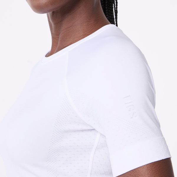 Women's White Salta  - Short-Sleeve Underscrub