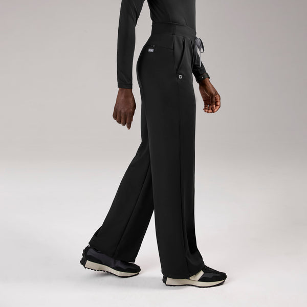 Women's Black Piedra High-Rise FORMx™ Straight-Leg - Petite Scrub Pant