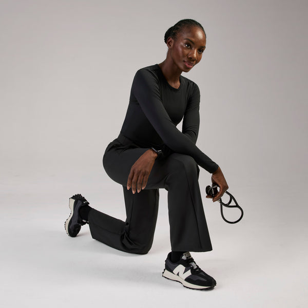 Women's Black Piedra High-Rise FORMx™ Straight-Leg - Petite Scrub Pant