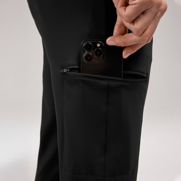 Men's Black Pierre FORMx Slim Tapered - Short Scrub Pant™