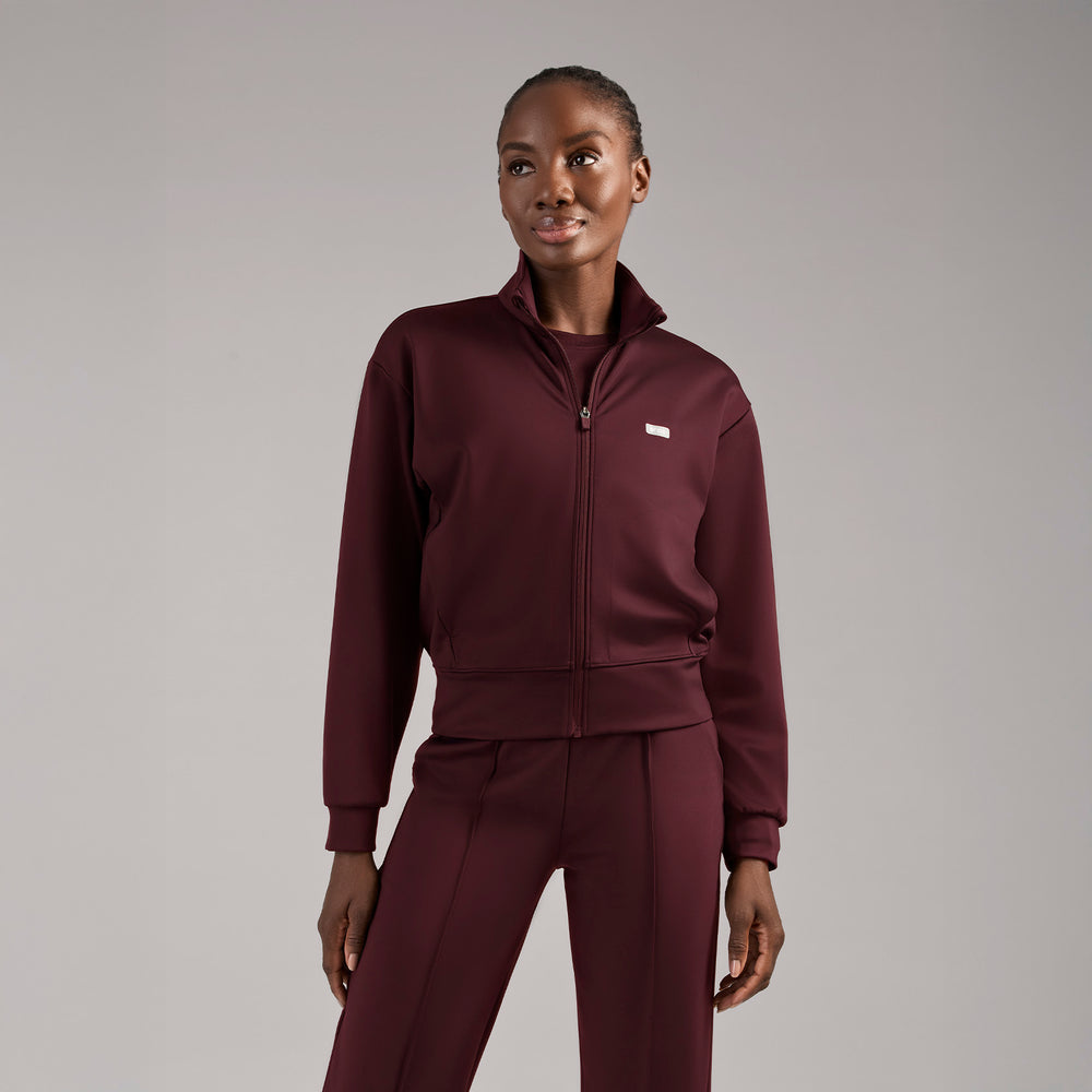 Women's Burgundy Labelle FORMx Bomber - Scrub Jacket™