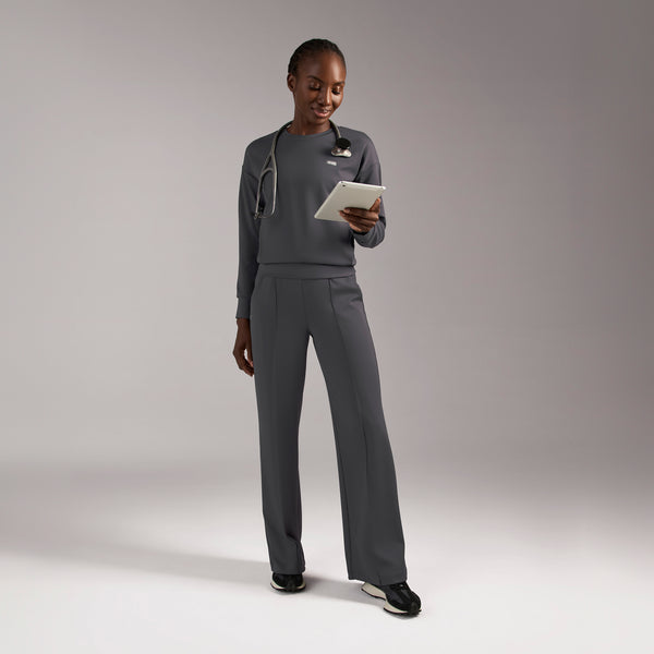 Women's Charcoal Cornelia FORMx Long-Sleeve- Scrub Top™