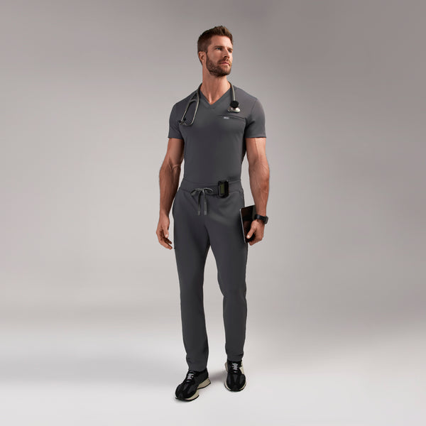 Men's Charcoal Pierre FORMx Slim Tapered - Short Scrub Pant™