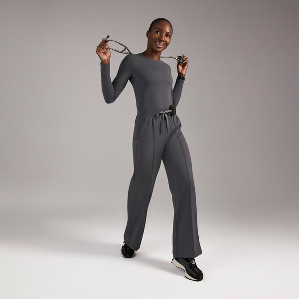 Women's Charcoal Salina High-Rise FORMx Wide-Leg - Tall Scrub Pant™