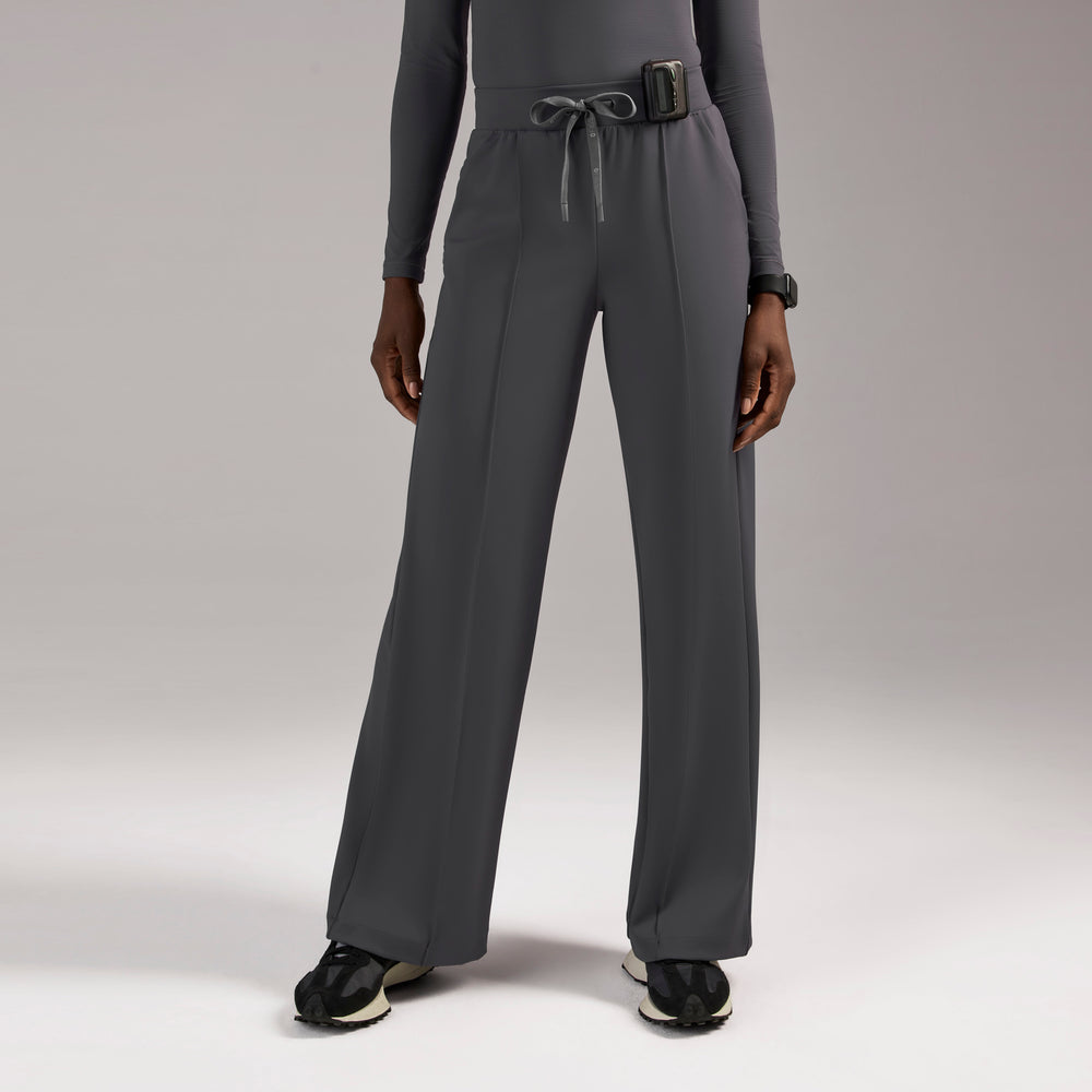 women's Charcoal High Waisted Salina FORMx Wide Leg - Scrub Pant™