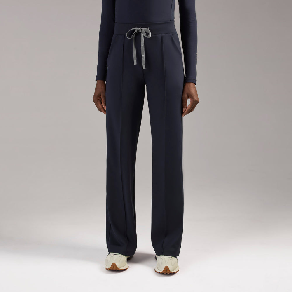 women's Navy High Waisted Piedra FORMx™ Straight Leg - Petite Scrub Pant