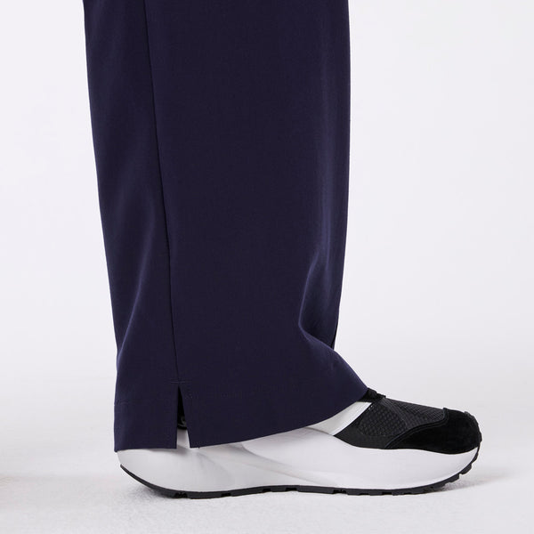women's Navy Ultra High Rise Shelby Wide Leg - Petite Scrub Pant