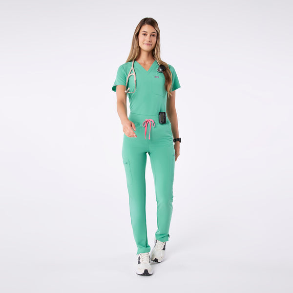 Women's Surgical Green Yola High-Rise Slim  -  Scrub Pant™