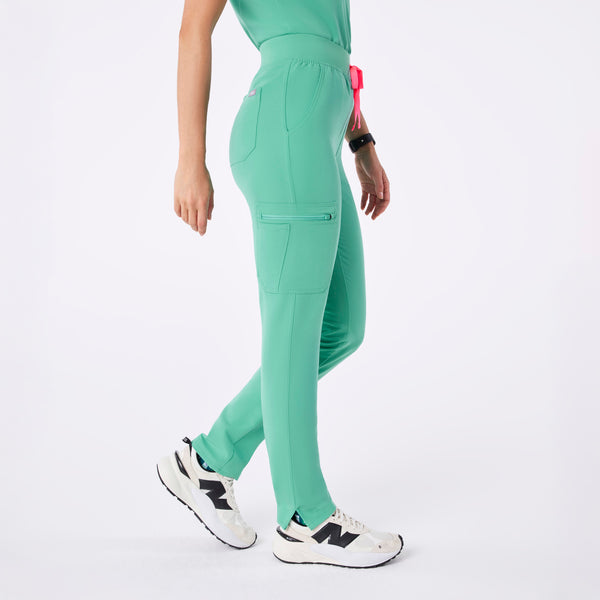 Women's Surgical Green Yola High-Rise Slim  -  Scrub Pant™