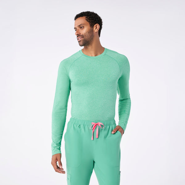 Men's Surgical Green Makato Seamless - Long-Sleeve Underscrub