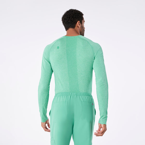 Men's Surgical Green Makato Seamless - Long-Sleeve Underscrub