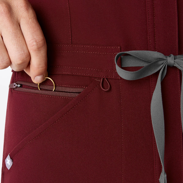 Women's Burgundy Rafaela Wide-Leg - Petite ScrubJumpsuit™
