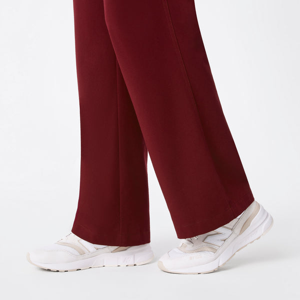 Women's Burgundy Rafaela Wide-Leg - Tall ScrubJumpsuit™
