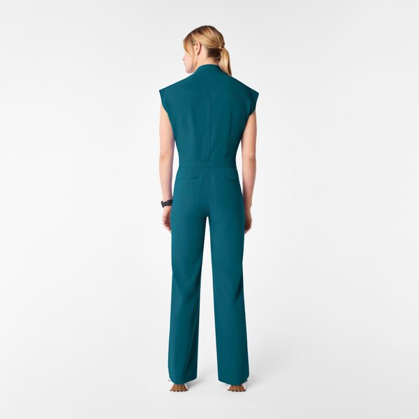 Women's Caribbean Blue Rafaela Wide-Leg - Tall ScrubJumpsuit™