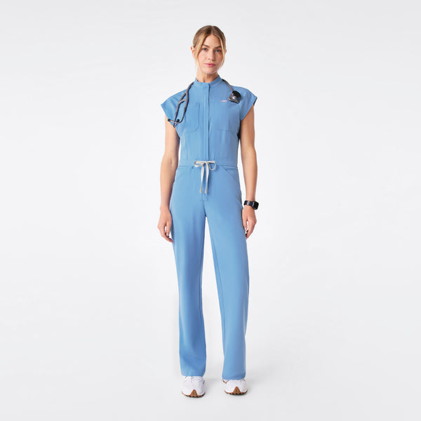 Women's Ceil Blue Rafaela Wide-Leg - Tall ScrubJumpsuit™