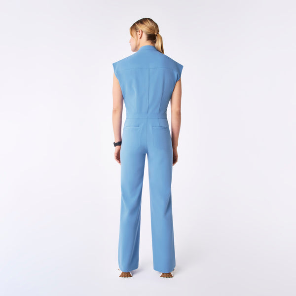 Women's Ceil Blue Rafaela Wide-Leg - ScrubJumpsuit™