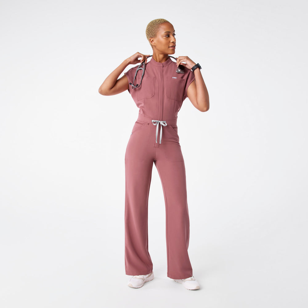 women's Mauve Rafaela Wide Leg - ScrubJumpsuit™