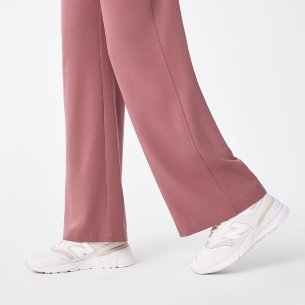 Women's Mauve Rafaela Wide-Leg - Petite ScrubJumpsuit™