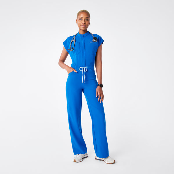 Women's Royal Blue Rafaela Wide-Leg - ScrubJumpsuit™