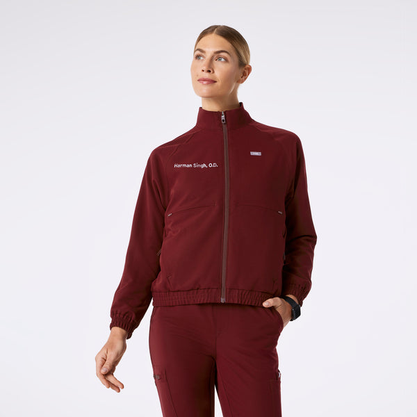 Women's Burgundy Sydney -  Scrub Jacket
