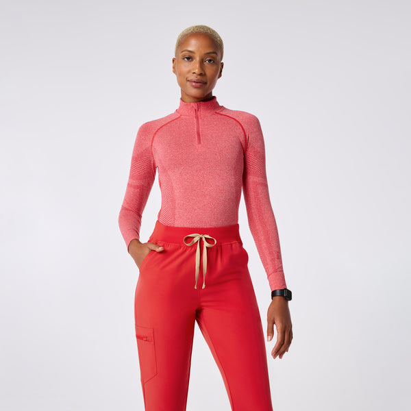 Women's Hibiscus Salta Seamless ¼ Zip - Long-Sleeve Underscrub