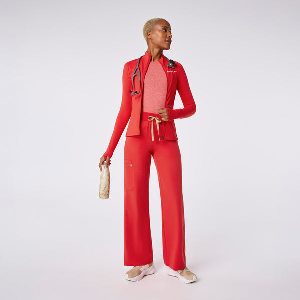 Women's Hibiscus ContourKnit Scrub Jacket