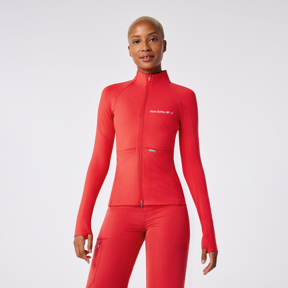 Women's Hibiscus ContourKnit Scrub Jacket