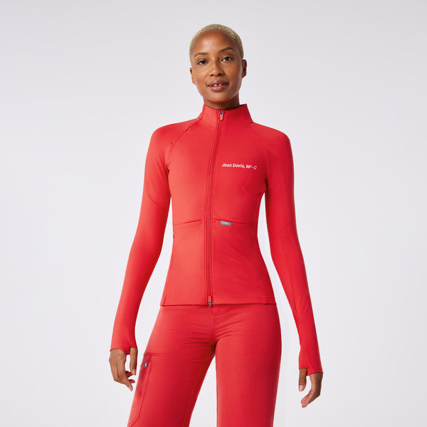 Women's Hibiscus ContourKnit Scrub Jacket