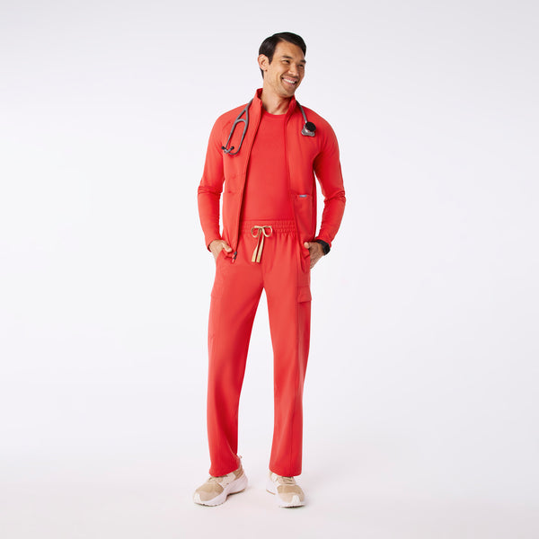 Men's Hibiscus ContourKnit Scrub Jacket