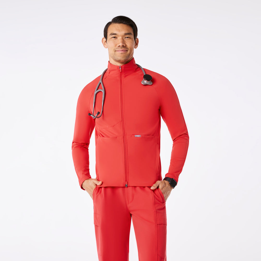 Men's Hibiscus ContourKnit Scrub Jacket