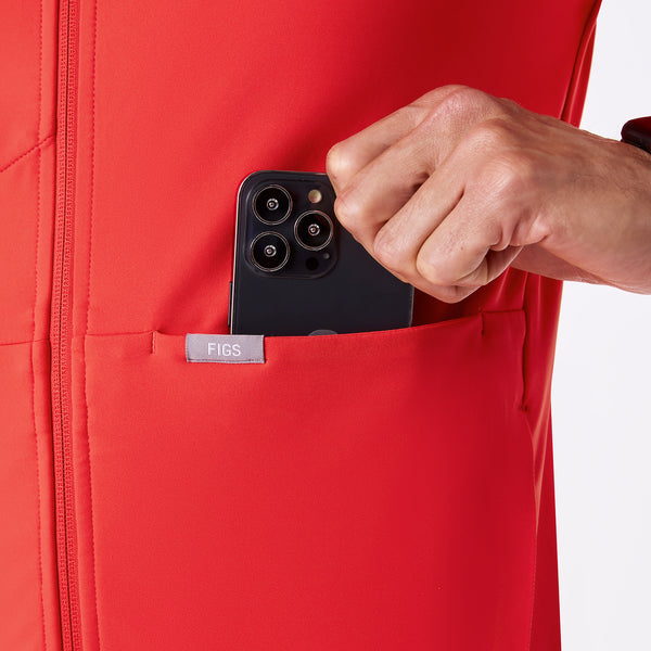 Men's Hibiscus ContourKnit Scrub Jacket