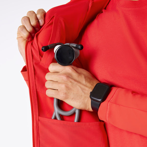 Men's Hibiscus ContourKnit Scrub Jacket