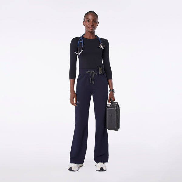 Women's Navy Salta Seamless - ¾ Sleeve Underscrub