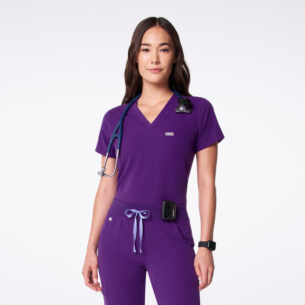 Women's Digital Grape Catarina -  Scrub Top™