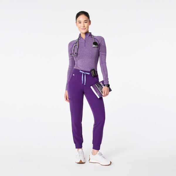 Women's Digital Grape Salta Seamless ¼ Zip - Long-Sleeve Underscrub