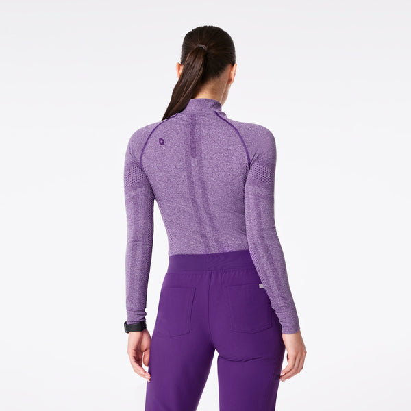 Women's Digital Grape Salta Seamless ¼ Zip - Long-Sleeve Underscrub