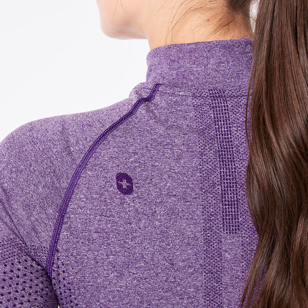 Women's Digital Grape Salta Seamless ¼ Zip - Long-Sleeve Underscrub