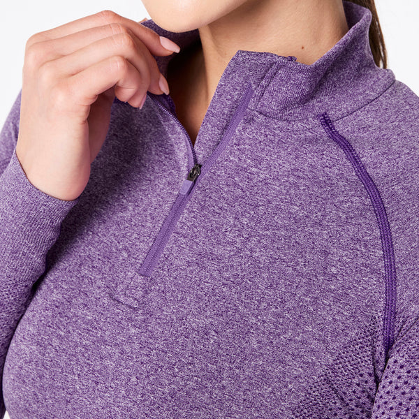 Women's Digital Grape Salta Seamless ¼ Zip - Long-Sleeve Underscrub