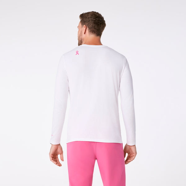 Men's White BCA F Cancer X-Ray - Long-Sleeve Underscrub